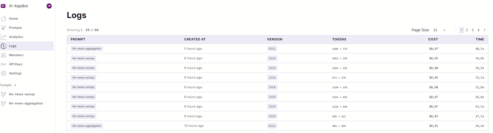 Prompt Management UI